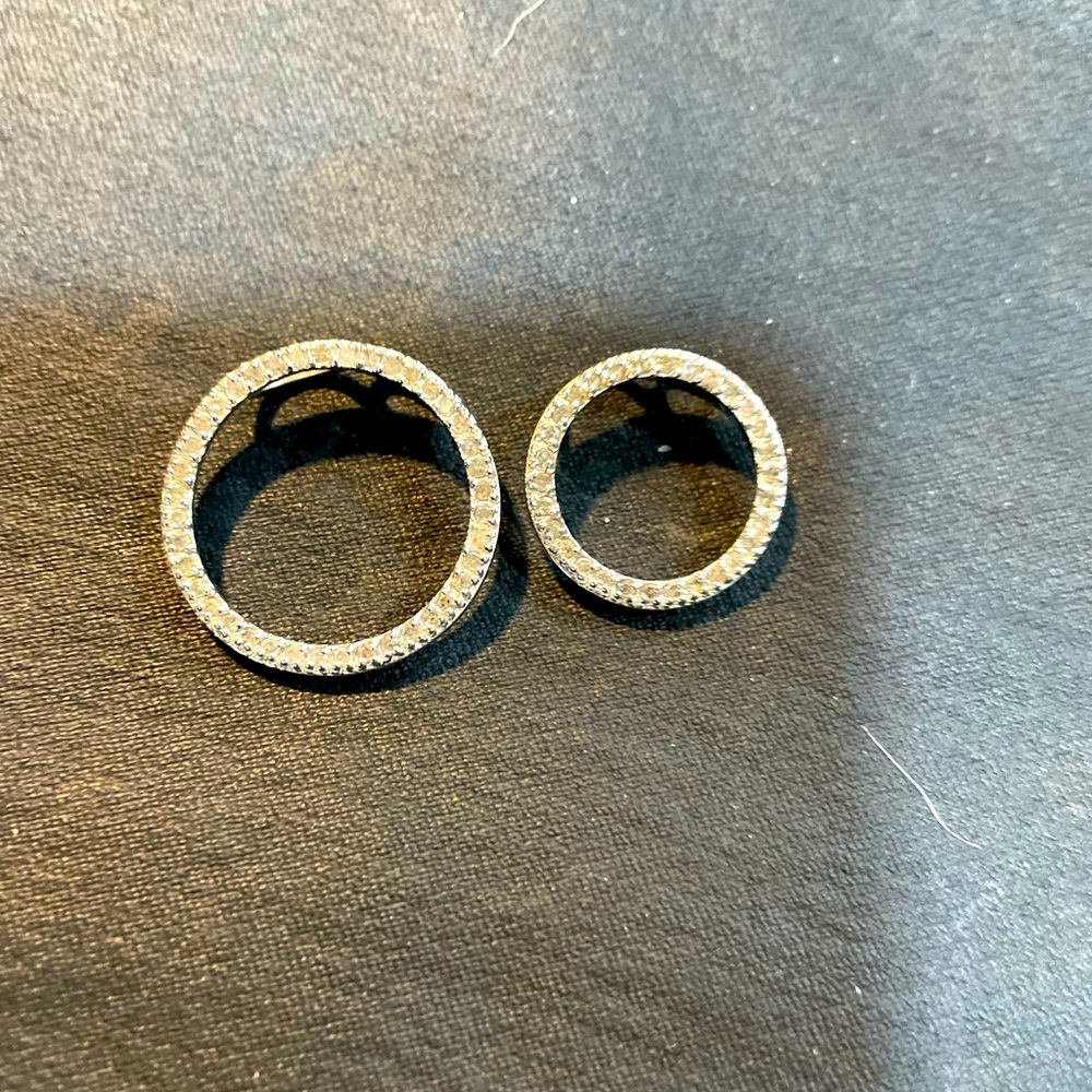 Diamond and silver pendants for necklace